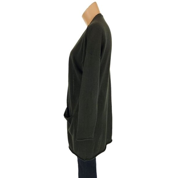 Eileen Fisher Organic Linen Cotton Cardigan XS Green Knit - Picture 3 of 10